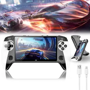 X9 Handheld Game Console, Rechargeable Portable Gaming Device, 5.5-Inch HD Screen, 3500 Games, Retro Arcade, Home & Travel