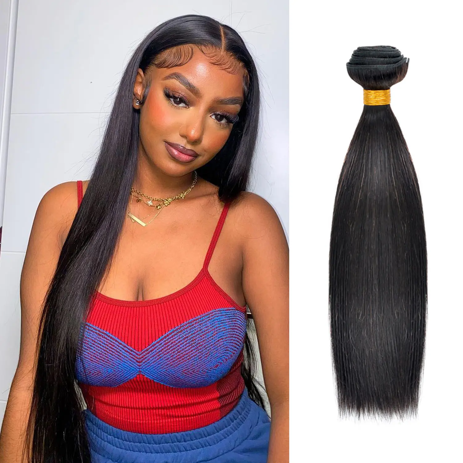 Starlet Loose Wave & Kinky Straight Brazilian Hair Weave Bundles, 10A Grade 100% Virgin Hair Double Weft Extensions, Straight Hair Extensions, Loose Wave Bundles