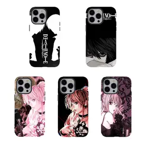 [No magnetic]  Death Note Anime Phone Case,Aesthetic Dual-Layer design durable phone Cover,Gothic Character Print Aesthetic Cover for iPhone 17 16 15 14 13 12 11 8 7 for Samsung Series,Shockproof Protective hard Cover,perfect gift for fans
