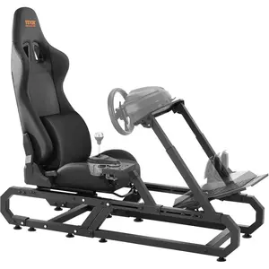VEVOR Racing Wheel Stand, Racing Cockpit with Wheels for Logitech G923 G920 G29 Thrustmaster T248P, Heavy Duty Steel Adjustable Cockpit, Max Load 330 LBSVEVOR Super Brand Day