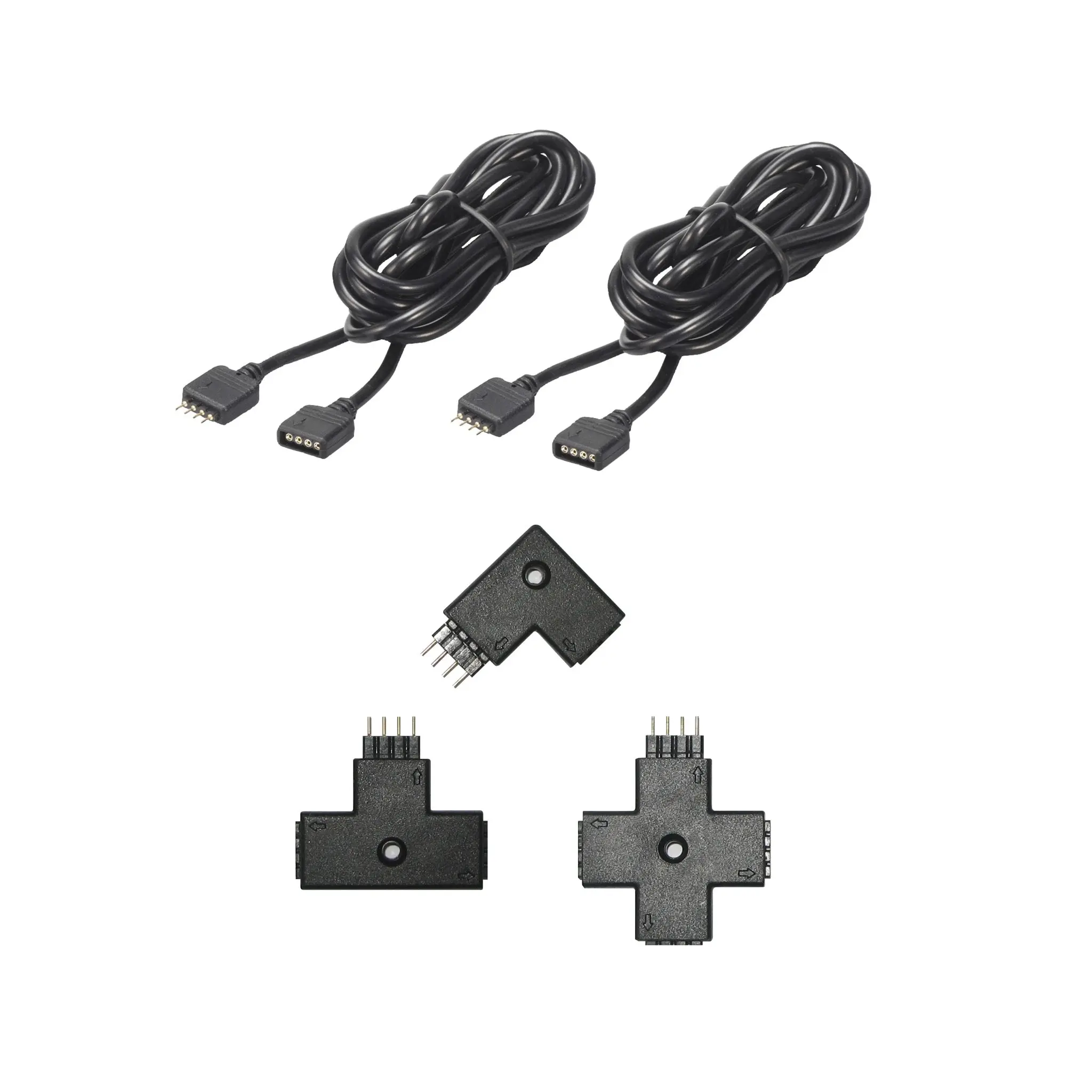 TYPE S Plug & Glow™ LED Light Strip Splitter & Extension Cable Kit, with Connectors, Customizable Easy Split - Bend or Extend Function, Endless Customization Options, Led Light Strips