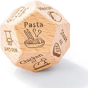 Couple Game Christmas Gift, 12-Sided Dating Dice, Valentine's Day Food Activity Dice, Fun Party Games for Couples