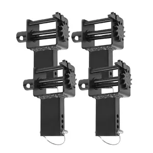 【GARVEE】Heavy Duty Trailer Stake Pocket Winch Set, Pack of 4, Standard Size Bar, Flatbed Tool, 16200 Lbs Capacity, 5400 Lbs Load Limit, Suitable for Flatbed Trailer Trucks, Durable Black and Orange Design