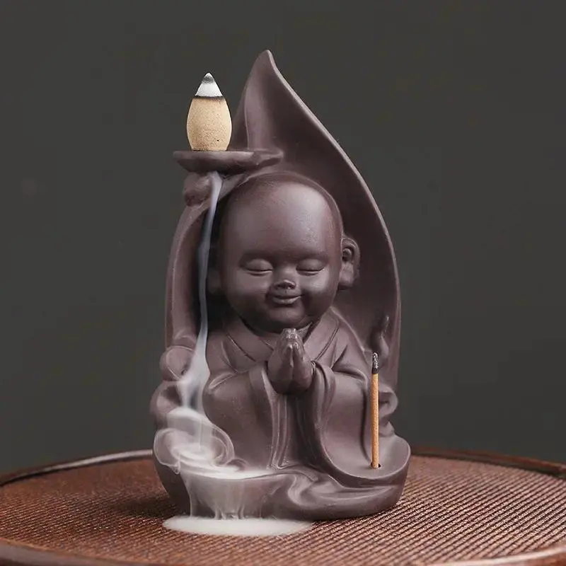 Buddha Design Incense Burner, 1 Count Creative Ceramic Incense Holder, Home Decor Ornament for Living Room Bedroom Office, Freshener
