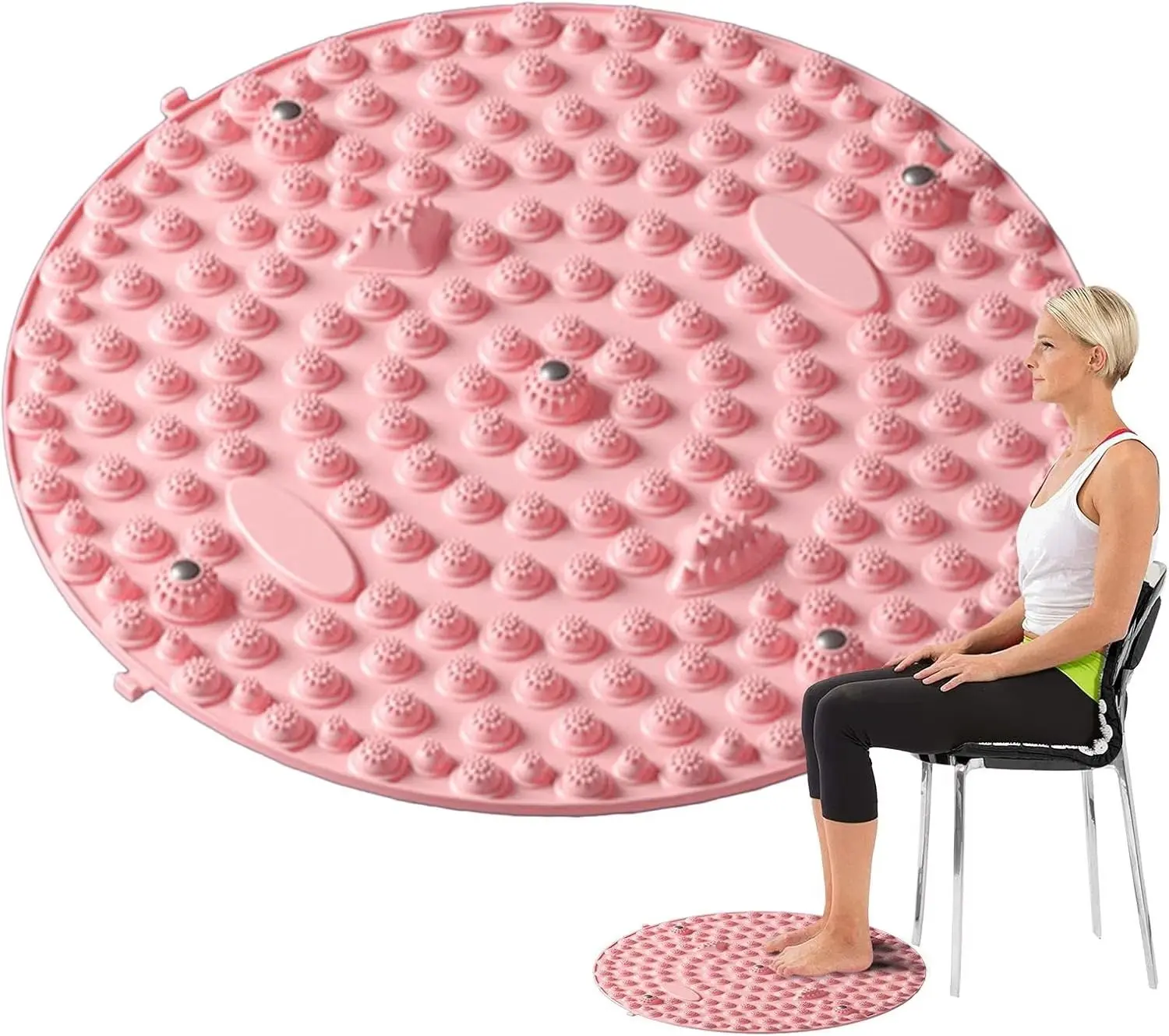 Foot Relaxing Mat,Foot Pressure Point Massager Mat,Portable Foot Acupressure Mat Massage Tool for Home Fitness,Anti Fatigue Walk Stone Acupoint Mat Particle Portable Massage Tool, Daily