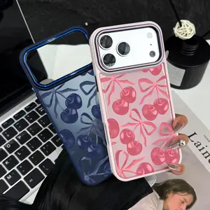 Cherry Pattern Phone case for iPhone 17 Pro Max Plus Air/16/15/14/13/12/11  cases,Shockproof Drop,Protection Durable,Protective Silicone Cover,Gifts for Girls.JL33 Smartphone Screen Protector