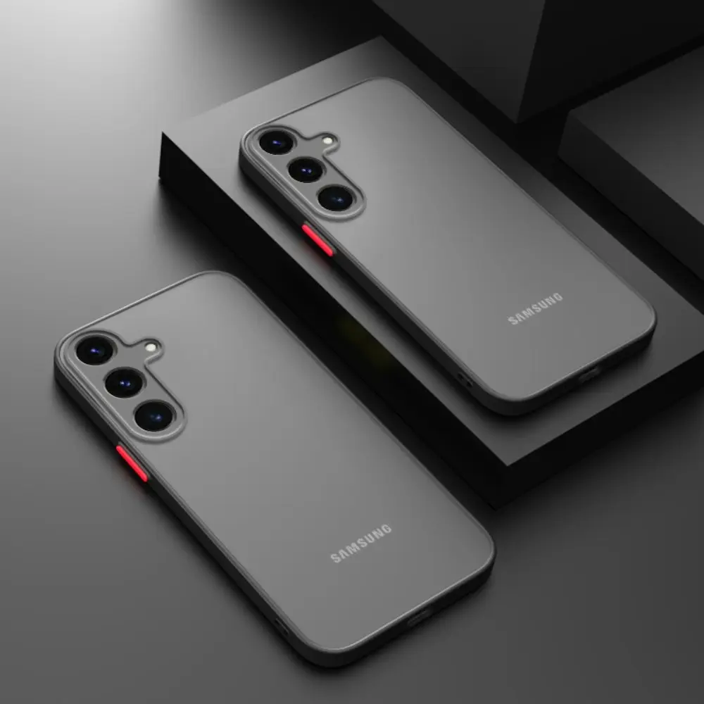 Slim Matte Skin-Friendly Smartphone Casing for Samsung Galaxy S21-S26 Ultra/FE/Plus, A12-A16, A25, A35, A52, A54, Note20 - Shockproof TPU+PC Handheld Cellphone Devices Case, Anti-Drop, Anti-Scratch, Camera Protection, Comfort Grip