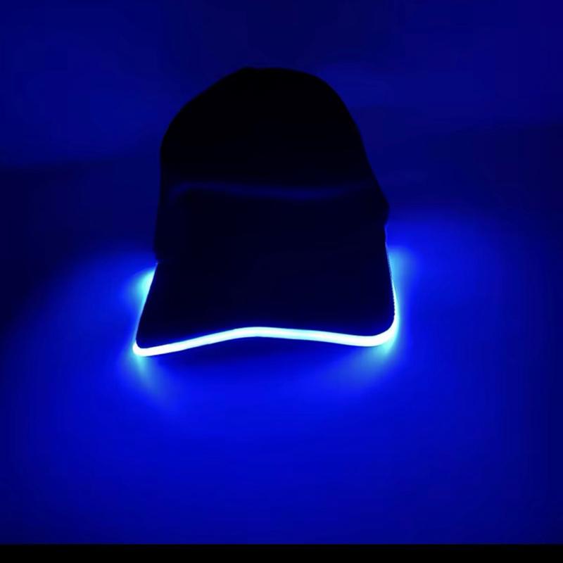 Hip Hop Party LED Cap Baseball Caps with Illuminated Brim for Night Events and Festivals