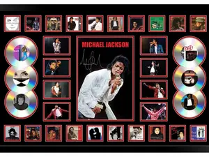 MICHAEL-JACKSON SIGNED LIMITED EDITION FRAMED MEMORABILIA