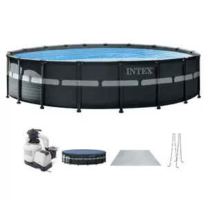 Intex 18Ft x 52In Ultra XTR Frame Round Above Ground Swimming Pool Set with Pump