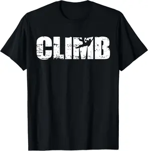 100% Cotton Cool distressed climbing t-shirt for climbers T-Shirt