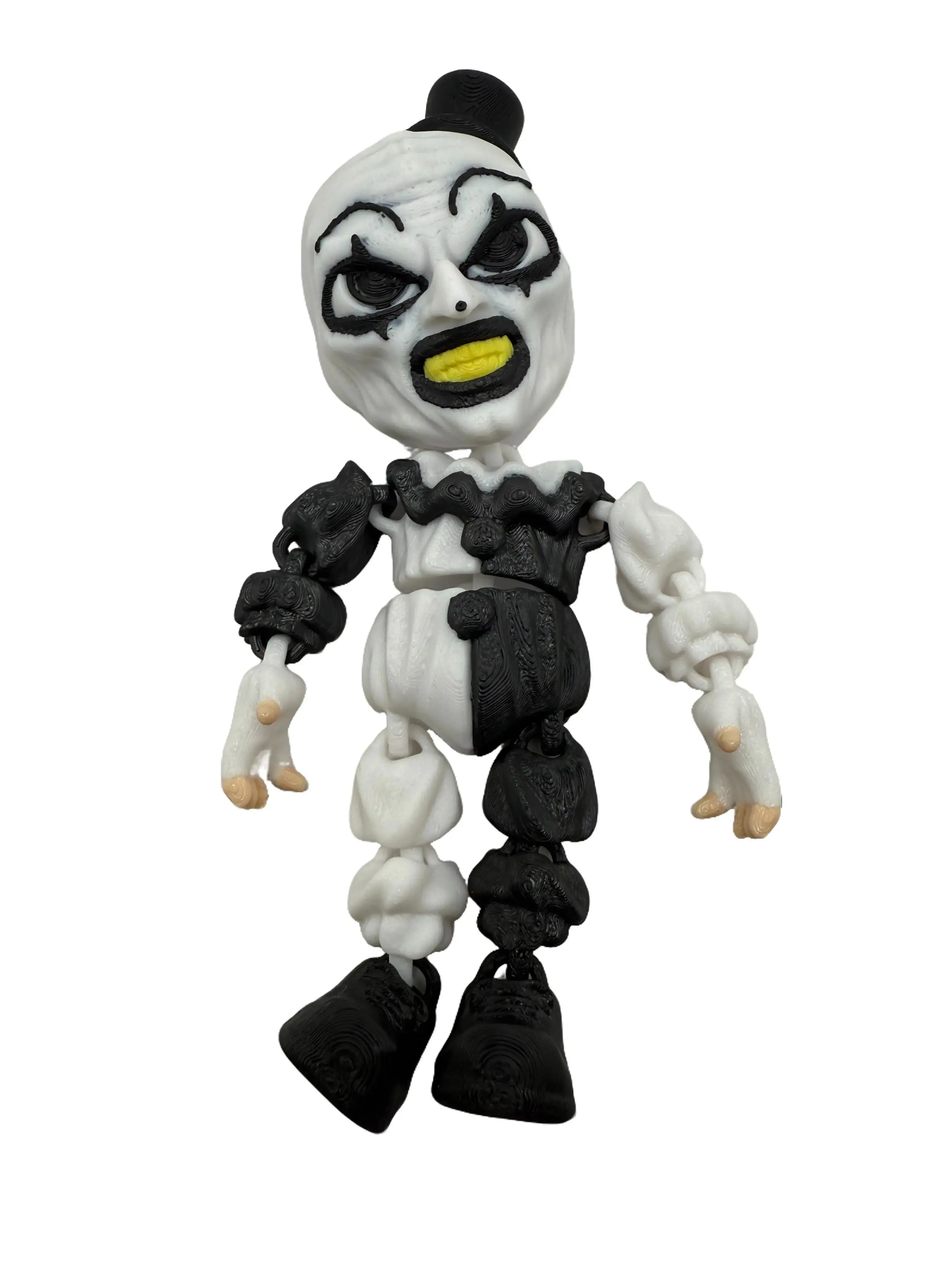 Flexie Halloween Toy - Spooky Ghostface Figure - 3D Printed Art the Clown - Flexible Horror Collectible - Perfect for Halloween Gifts & Desk Toys