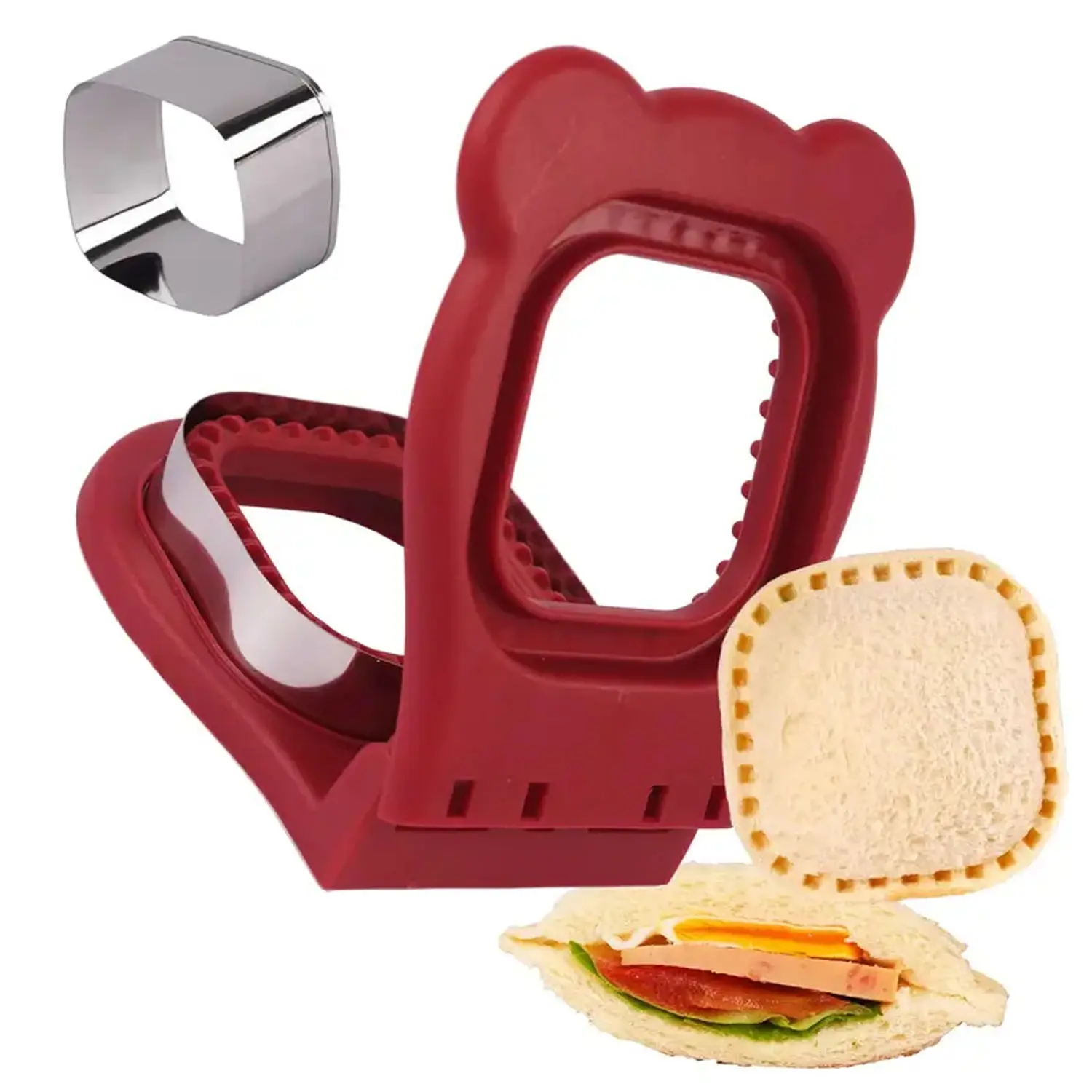 2pc Save Money and Easily Make a Sandwich!! Uncrustables Sandwich Maker Sealer Cutter, Crustless Sandwich Cutter, PB&J Uncrustable Maker