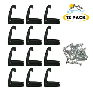 Camp'N RV Camper Trailer Baggage Door Catch Storage Compartment Latch Holders Clips - Black