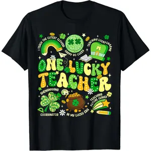 One Lucky Teacher St Patrick's Day Irish Teacher Lucky Era T-Shirt