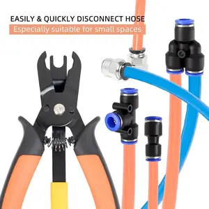 pliers Air Hose Connector Removal Tool for 1/4" & 5/16" Quick Fittings Disconnect Pliers Compact Design One-Hand Operation Mechanics DIY Heavy Duty line nippersair  hose  disconnect  pliers