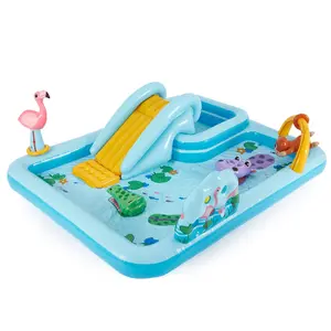 Intex 96" x 78" x 28" Inflatable Jungle Adventure Play Center Spray Kiddie Pool Intex 96" x 78" x 28" Inflatable Jungle Adventure Play Center Spray Kiddie Pool