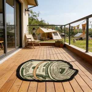 Unique Retro Design Carpet Rug, Ideal for Living Room & Bedroom Decor, Easy-Clean Hand Washable Mat, Perfect for Indoor Settings, Soft Rug