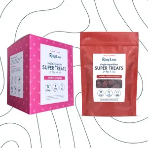 Wing Tips Box + Chicken Hearts Bundle: Dental+Heart Health Treats, 100% USA, Single-Ingredient, Human Grade, Natural Food for dogs and cats