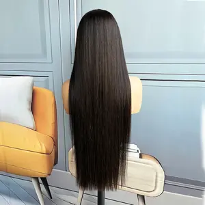 5x5 SDD Bone Straight Natural Black Color HD Lace Front Glueless 100% Raw Vietnamese Hair Wigs 200% Density Drawstring Cap or Normal Cap Available Super Double Drawn Human Hair Wig Can Be Curled