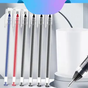 6-Pack 0.5mm Neutral Pens, 3 Color Options, Large Capacity, Student Exam Stationery, Giant Writing Pen, Signature Pen, Carbon Pen, Writing Practice Pens