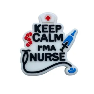 Keep Calm I'm A Nurse Silicone Focal Beads | Nursing Craft DIY Supplies Beadable Pens