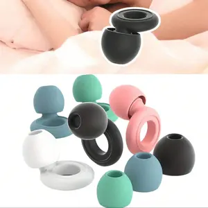 Noise Cancelling Earplugs , Reusable Silicone Earplugs Noise-Canceling Earplugs, Waterproof Swimming Earplugs, Ultra-Strong Sound Insulation And Noise Reduction, Sleep Earplugs- Includes 2 Pairs Of Earplug Caps And A Storage Bag,