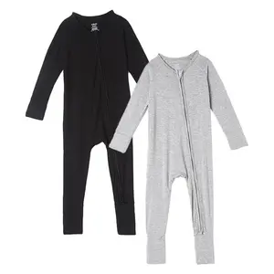 【Buy One Get TWO】Bamboo Baby Baby Romper Pajamas Baby Onesies Footless 2 Way Zipper Soft Sleeper Premium Bamboo Viscose Infant Bodysuit baby boy clothes baby stuff clearance baby clothes girl Cozy