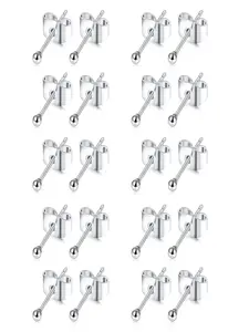 10 Pairs Stud Earrings Minimalist Sleek & Sparkly Style (2MM Tiny Ball, Butterfly Backs, 20 Gauge Stainless Steel Pin & Safe Rustless) for Women & Girls (Daily Wear, Ear Styling & Piercing Looks1