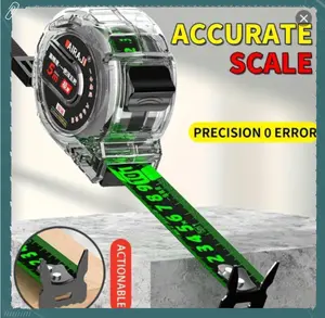 metric system OUDISI Heavy-Duty High-Precision Self-Locking Fluorescent Steel Tape Measure Set Durable Wear-Resistant Anti-Drop with Circle Feature Zero Point Correction
