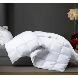 Down Comforter  Size,High Fill Power White Down  Hotel Style Duvet Insert, Noiseless , 8 Corner Tabs, Machine Washable,  Size(106x90,60oz)