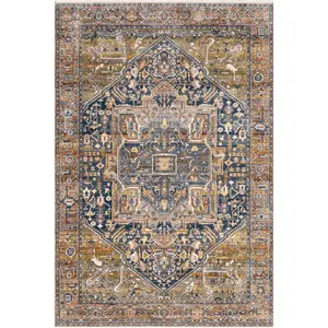 Nuloom Harriet Medallion 2x3 Accent Indoor Area Rug for Living Room Bedroom Dining Room Entryway Kitchen, Rust/Multicolor