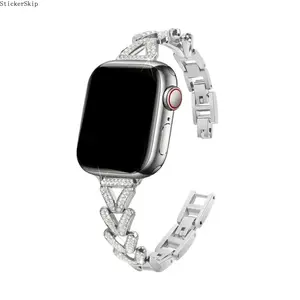 2026 NEW Fashionable Watch Band for Apple Watch, Rhinestone Decor Watch Band for Women, Watch Band for iWatch Series 10 9 8 7 6 5 Ultra SE, Smart Watch Straps