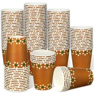 100 Pcs Mexican Paper Cups 9oz Talavera Floral Disposable Cielito Lindo Design Cups for Birthday Wedding Fiesta Family Gatherings
