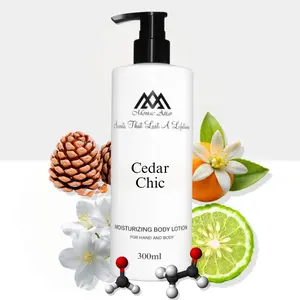 Monac Cedar Chic Body Lotion Inspired by Cedar Chic, Eau De Parfum, 10 oz/300ml, Women Long Lasting, Luxury Made Affordable