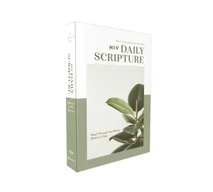 NIV, Daily Scripture, Paperback, White/Sage, Comfort Print: 365 Days to Read Through the Whole Bible in a Year