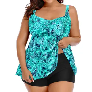 Aqua Eve Women Plus Size Tankini Swimsuits with Shorts Bathing Suits Two Piece Swimwear  SwimWeek  summervibes