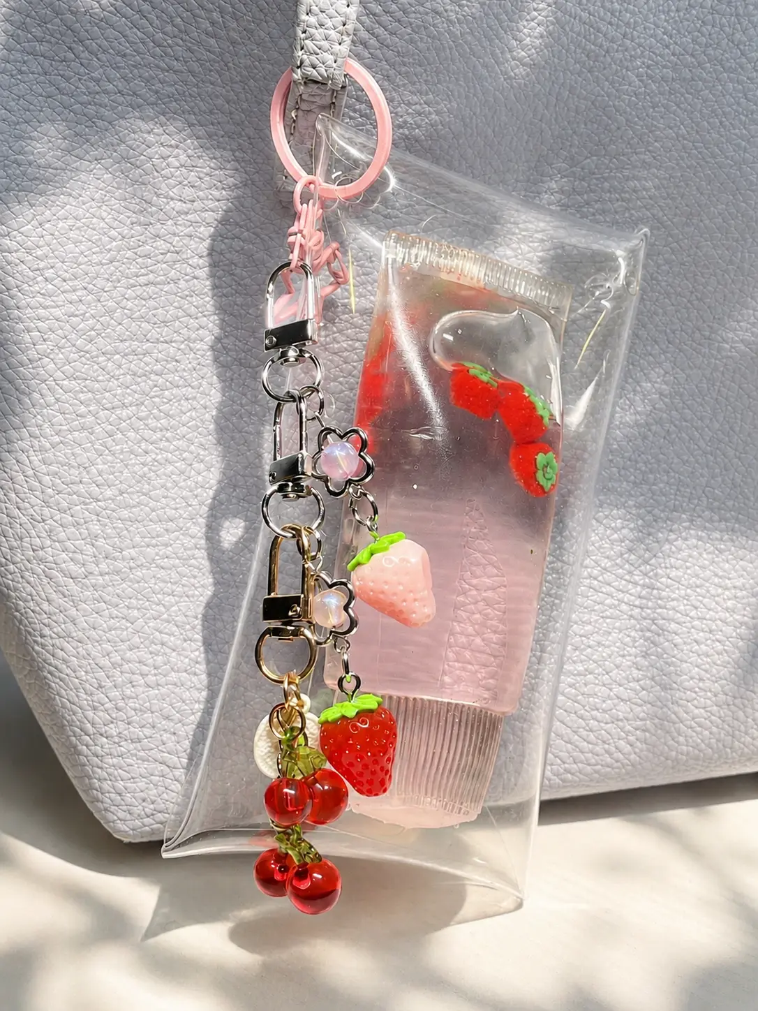 Cute Toothpaste Squishy Keychain, Jam Squishy Keychain, Strawberry Jelly Tube Squishy Keychain, , Slow Rising Fidget Bag Charm, Cute Backpack Accessory Birthday Gift for Girls