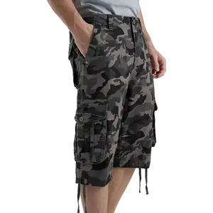BEST SOUTH Men's Long Cargo Shorts Casual Below Knee 13 Inches Capri Shorts Relaxed Fit with Pockets