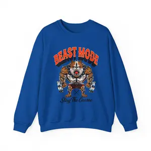 Beast Mode Unisex Crewneck Sweatshirt - Fitness Gift, Gym Apparel, Casual Wear, Motivational Gift, Workout Sweater