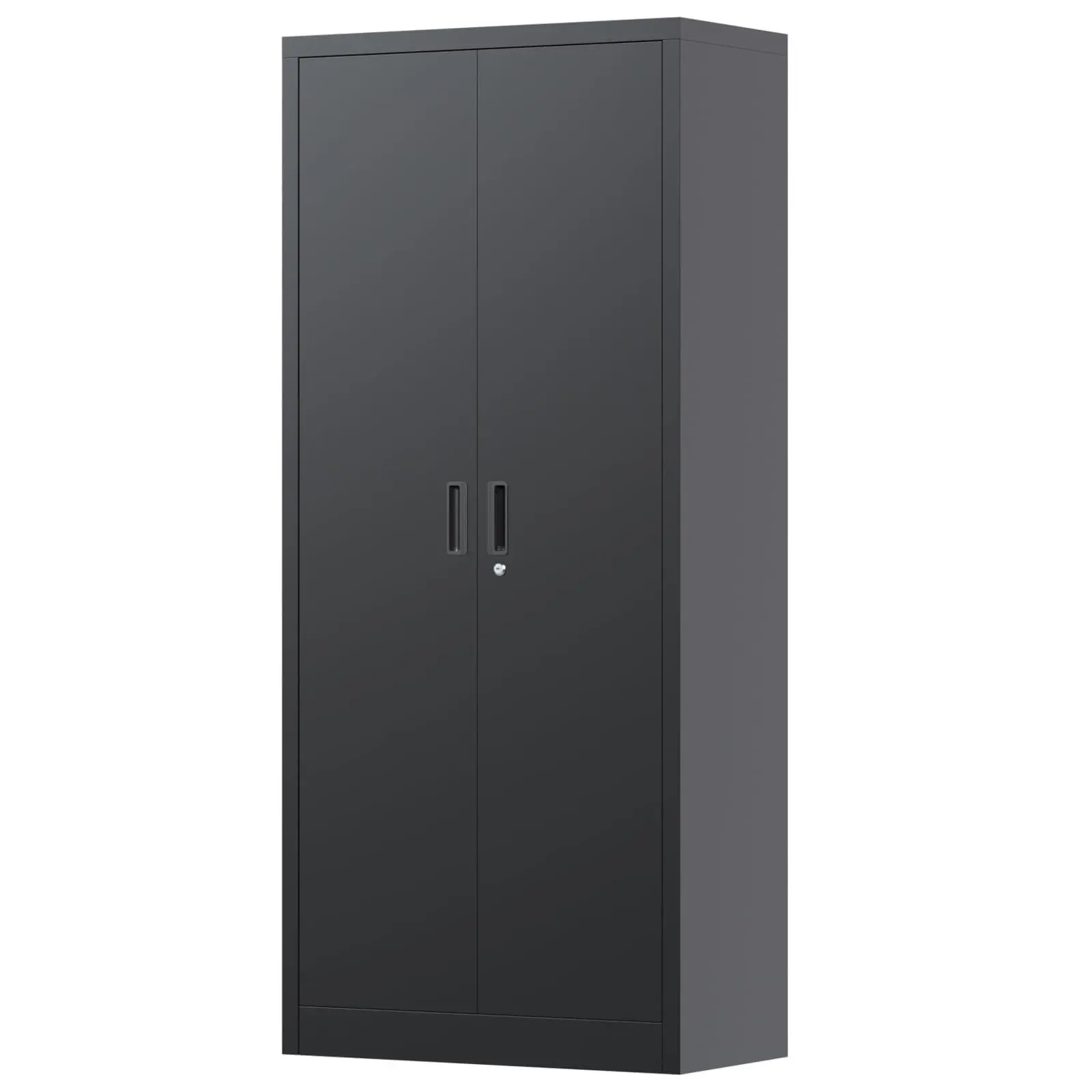 GARVEE 71" Heavy Duty Steel Storage Cabinet with Locking Doors, 4 Adjustable Shelves, Free Standing Utility Organizer for Garage, Office, Black