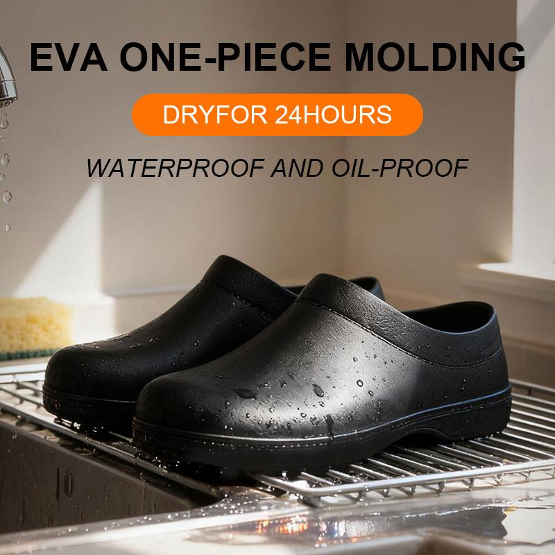 TEER Unisex work shoes，all-season daily wear，Solid color, non-slip，Waterproof and oil stain，EVAvamp Easy to maintain