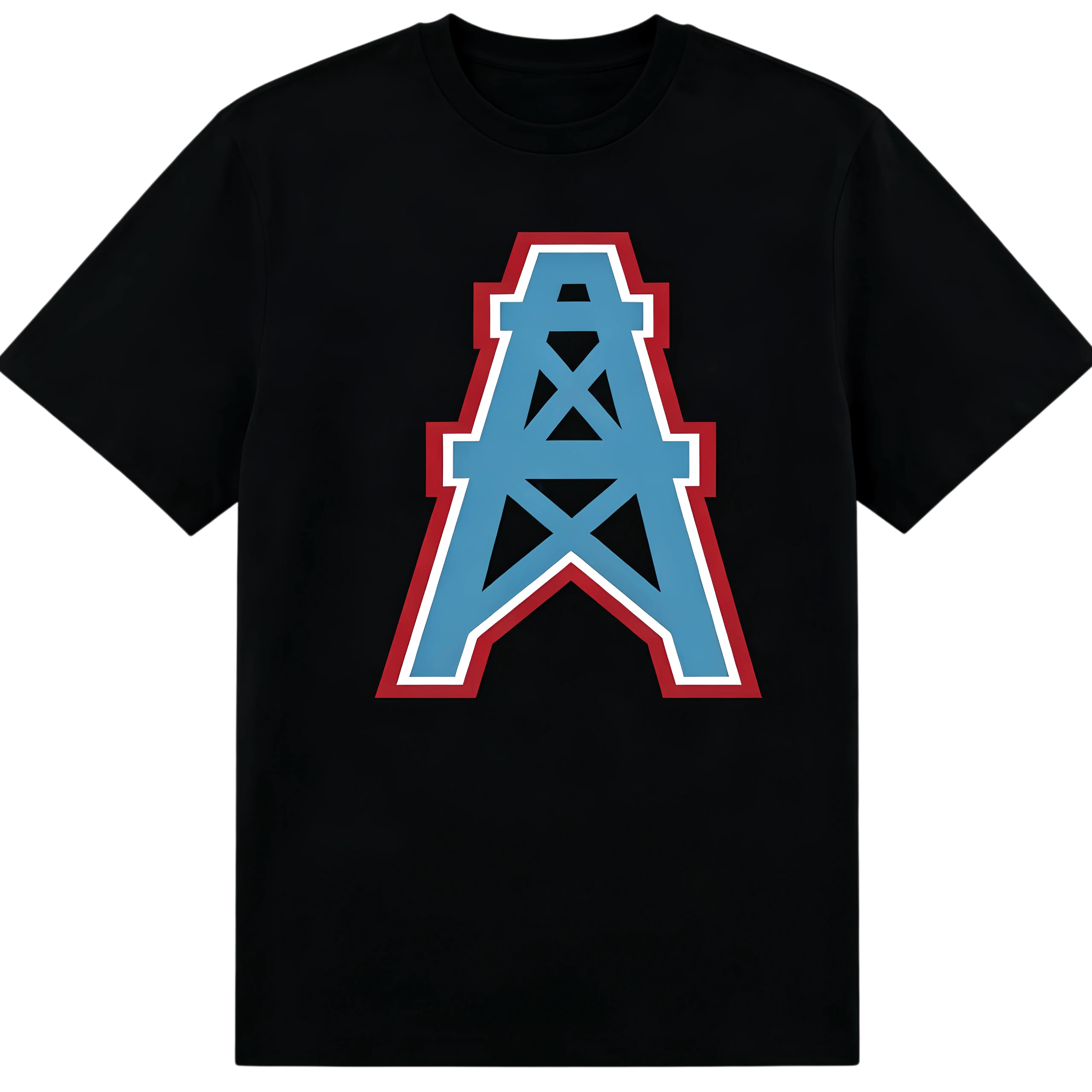 Heavy Houston Oilers Cotton T-shirt with Bold Print Casual Streetwear Graphic Design,Cotton Graphic Tees,Basic T Shirt,Round Neck T Shirt,Summer T Shirt