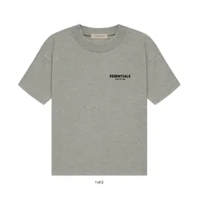 Fear of God Essentials T-shirt Dark Oatmeal OVER SIZE Casual Wear Comfortable Fit Simple Design Versatile Everyday Wear Menswear Tops Crewneck ShortSleeve Tropical
