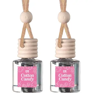 CANDECraftCo Car Air Hanging Fragrance Oil, Car Auto Freshener for Essential Oils, Scents Fragrance Aromatherapy Automobile Diffuser, Long Lasting (Cotton Candy)