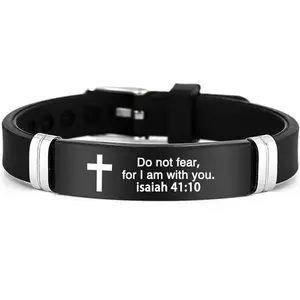 Active silicone and steel bracelet - 7 sports styles available, stainless steel inlaid waterproof wristband, gift for husband, anniversary gift, simple gift