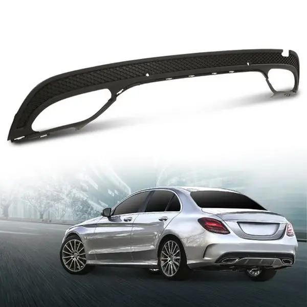 Rear Bumper Valance Fit For 2015-2018 Mercedes Benz C300 C400 4Matic w/ AMG Pckg