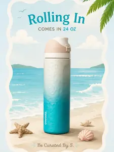 Owala Rolling In 24oz FreeSip Bottle – Insulated Leakproof Water Bottle for Travel, Gym & Outdoor Use