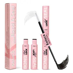 Kalucs Lash Glue Bond and Seal Long Lasting 72H Strong Hold Waterproof 2 in 1 Cluster Eye lash Adhesive Glue for DIY Lash Extensions
