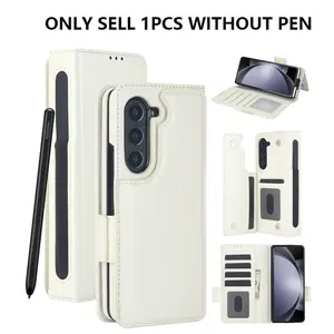 Full Protection Wallet Case for Samsung Z Fold Series, S Pen Slot, PU Leather Foldable Phone Case Cover Fit Galaxy Z Fold 7 6 5 4 , Anti-Drop, Shockproof, Comfortable Grip, Elegant Design, Casing